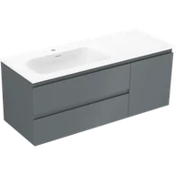 Szafki łazienkowe - Mexen Orio szafka łazienkowa 120 cm z umywalką Vela lewą, 2S, 1D, grafit mat/biała mat - 91A13-12047-3-BBFFF66-W23L01 - miniaturka - grafika 1