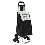 Torby i wózki na zakupy - Wózek na zakupy Bistrot 6 kół zielony pas - miniaturka - grafika 1