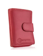 Portfele - Betlewski, Portfel skórzany damski, czerwony - miniaturka - grafika 1