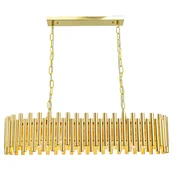 Lampy sufitowe - Lampa wisząca nad stół NARNI 6235/8 TR Elem owalna do salonu złoty - miniaturka - grafika 1