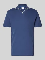 Koszulki męskie - Koszulka polo o kroju slim fit z dekoltem w serek model ‘SANGEV’ - miniaturka - grafika 1