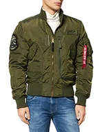Kurtki męskie - ALPHA INDUSTRIES Męska kurtka silnika, ciemny zielony, XXL - miniaturka - grafika 1