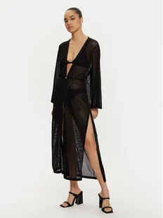 Calvin Klein Swimwear Kimono KW0KW02743 Czarny Relaxed Fit - Sukienki - miniaturka - grafika 1