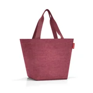 Torby i wózki na zakupy - Torba SHOPPER M, twist maroon RZS3104 - miniaturka - grafika 1