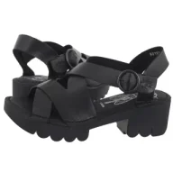 Sandały damskie - Sandały Eria Bridle Black P801536000 (FL414-a) FLY London - miniaturka - grafika 1