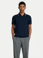 Koszulki męskie - Selected Homme Polo 16095852 Granatowy Slim Fit - miniaturka - grafika 1