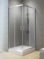 Kabiny prysznicowe - New Trendy Kabina kwadratowa 80x80 cm profile chrom K-5143 New Varia - miniaturka - grafika 1