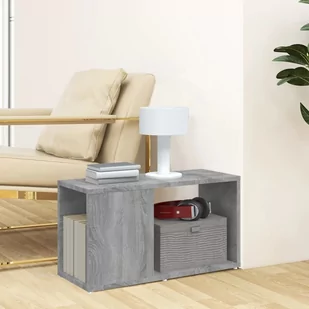 Szafka pod TV, szary dąb sonoma, 60x24x32 cm - Szafki RTV - miniaturka - grafika 4