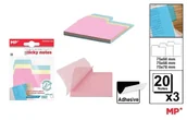 Zakładki do książek - Karteczki samoprzylepne indeksujące 3x20szt - MP Main Paper - miniaturka - grafika 1