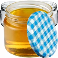 Pojemniki kuchenne - Słoiki Sonka 330ml 100 szt. 82mm + wieczka "Niebieska Krata" - miniaturka - grafika 1