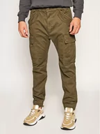 Spodnie męskie - Alpha Industries Joggery Airman 188201 Zielony Tapered Fit - miniaturka - grafika 1