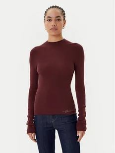 Guess Golf W5BR15 Z3OW2 Bordowy Slim Fit - Swetry damskie - miniaturka - grafika 1