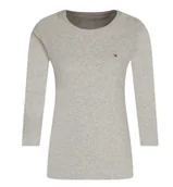 Bluzki damskie - TOMMY HILFIGER BLUZKA HERITAGE REGULAR FIT SZARA r.XS - miniaturka - grafika 1