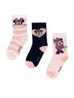 Skarpetki dla dzieci - Mickey&Friends Zestaw 3 par wysokich skarpet dziecięcych ACCCS-AW24-341DCLS (3-PACK) Różowy - miniaturka - grafika 1