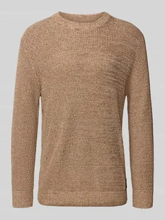 Sweter z dzianiny o kroju relaxed fit z mieszanki bawełny - Swetry męskie - miniaturka - grafika 1