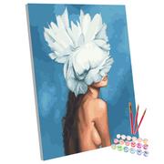 Malowanie po numerach - Epiphone, Zestaw do malowania po numerach Kobieta Kwiat, 40x50 cm - miniaturka - grafika 1