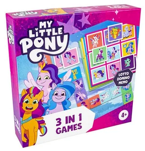 My Little Pony 3w1 Lotto, Domino, Memo - gra planszowa - Gry planszowe - miniaturka - grafika 1