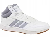 Buty sportowe męskie - Adidas Hoops MID IG5568 Buty Wysokie Trampki Białe - miniaturka - grafika 1