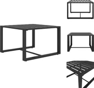 Ławy i stoliki kawowe - vidaXL Stolik kawowy aluminiowy antracyt - Elementy sofy ogrodowej - miniaturka - grafika 1