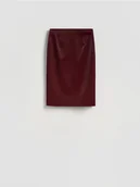 Spódnice - Reserved - Spódnica z imitacji skóry - bordowy - miniaturka - grafika 1