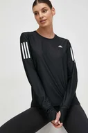 Bluzki damskie - adidas Performance longsleeve do biegania Own the Run kolor czarny - miniaturka - grafika 1