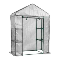 Szklarnie ogrodowe - MIRPOL Szklarnia balkonowa 140 x 70 cm biała - miniaturka - grafika 1