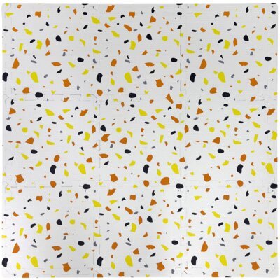 Mata piankowa HUMBI Puzzle Kolorowe plamiaki i cętki 0014 90 x 90 cm (9 elementów)