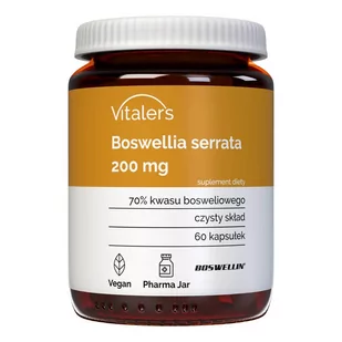 Vitaler's, Boswellia Serrata (Kadzidłowiec indyjski) 200 mg, 60 kaps. - Stawy, mięśnie, kości Vitaler's, Boswellia Serrata (Kadzidłowiec indyjski) 200 mg, 60 kaps. - Stawy, mięśnie, kości - miniaturka - grafika 1