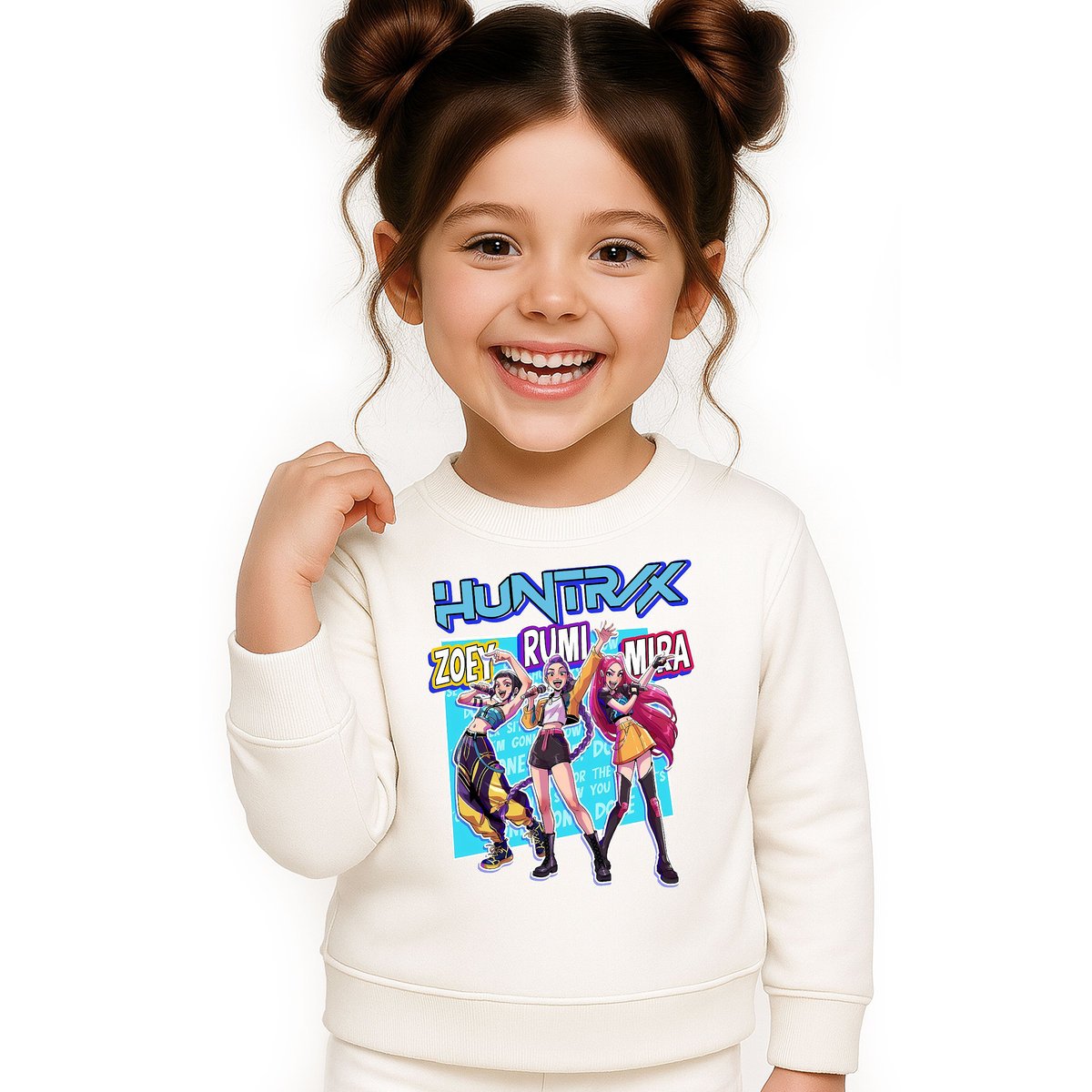 BLUZA DZIECIĘCA K-POPOWE ŁOWCZYNIE DEMONÓW HUNTRIX 104 BAWEŁNIANA