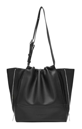 Liebeskind Berlin M Lou 2 3D Leather Shopper, czarny, czarny