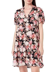 ONLY Onlnova Life S/S Thea Dress Aop Ptm sukienka letnia Kobiety, Black/Aop:ay Peony Blossom, S - Sukienki - miniaturka - grafika 1