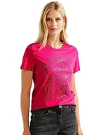 Koszulki i topy damskie - Cecil Damska koszulka z krótkim rękawem z nadrukiem, Cool Pink, XL - miniaturka - grafika 1