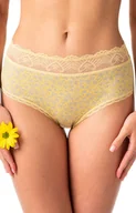 Majtki damskie - Key 2-pak subtelne majtki z koronkowym wykończeniem, Kolor niebiesko-żółty, Rozmiar L, Key - Intymna - miniaturka - grafika 1