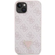 Etui i futerały do telefonów - Etui Guess GUHCP14SP4TDSCPP na iPhone 14 - różowe Crossbody 4G Metal Logo - miniaturka - grafika 1