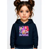 Bluzy dla dziewczynek - BLUZA DZIECIĘCA KPOP DEMON HUNTERS HUNTRIX 104 Z KAPTUREM BAWEŁNIANA - miniaturka - grafika 1