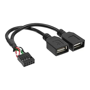 InLine Adapter wewnętrzne USB/2x USB A Czarny 33440M - Kable komputerowe i do monitorów - miniaturka - grafika 1