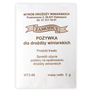 Pożywka dla drożdży winiarskich Zamojscy - Domowy wyrób alkoholu - miniaturka - grafika 1