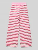 Swetry dla dziewczynek - Spodnie materiałowe z elastycznym pasem - miniaturka - grafika 1