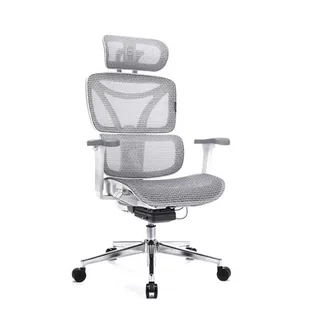 Fotel biurowy, krzesło biurowe LEVANO SYSTEM Fotel ergonomiczny Control Pro Biały - Fotele i krzesła biurowe - miniaturka - grafika 1