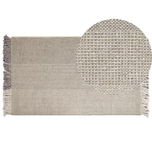 Dywan wełniany 80 x 150 cm szary TEKELER - Dywany - miniaturka - grafika 1