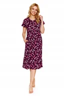 Bielizna nocna - DOCTOR NAP KOSZULA DAMSKA TM.4119 S BURGUNDY - miniaturka - grafika 1