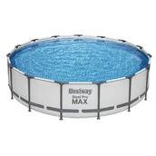 Materace dmuchane i koła do pływania - Bestway Basen Stelażowy 15 Ft / 457cm x 107cm Steel Pro Max 56488 - miniaturka - grafika 1