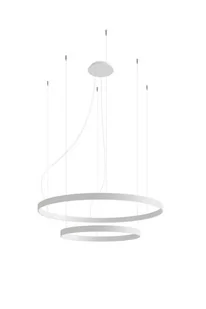 Wisząca lampa Rio TH.176 Thoro LED 80W 3000K pierścienie do salonu biała - Lampy sufitowe - miniaturka - grafika 1