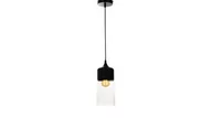 Lampy sufitowe - Lumina Deco LAMPA WISZĄCA LOFT INDUSTRIALNA CZARNA ZENIA NEW - miniaturka - grafika 1