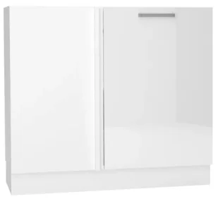Biała dolna szafka narożna 90 cm połysk H6-B64 - Szafki kuchenne - miniaturka - grafika 1