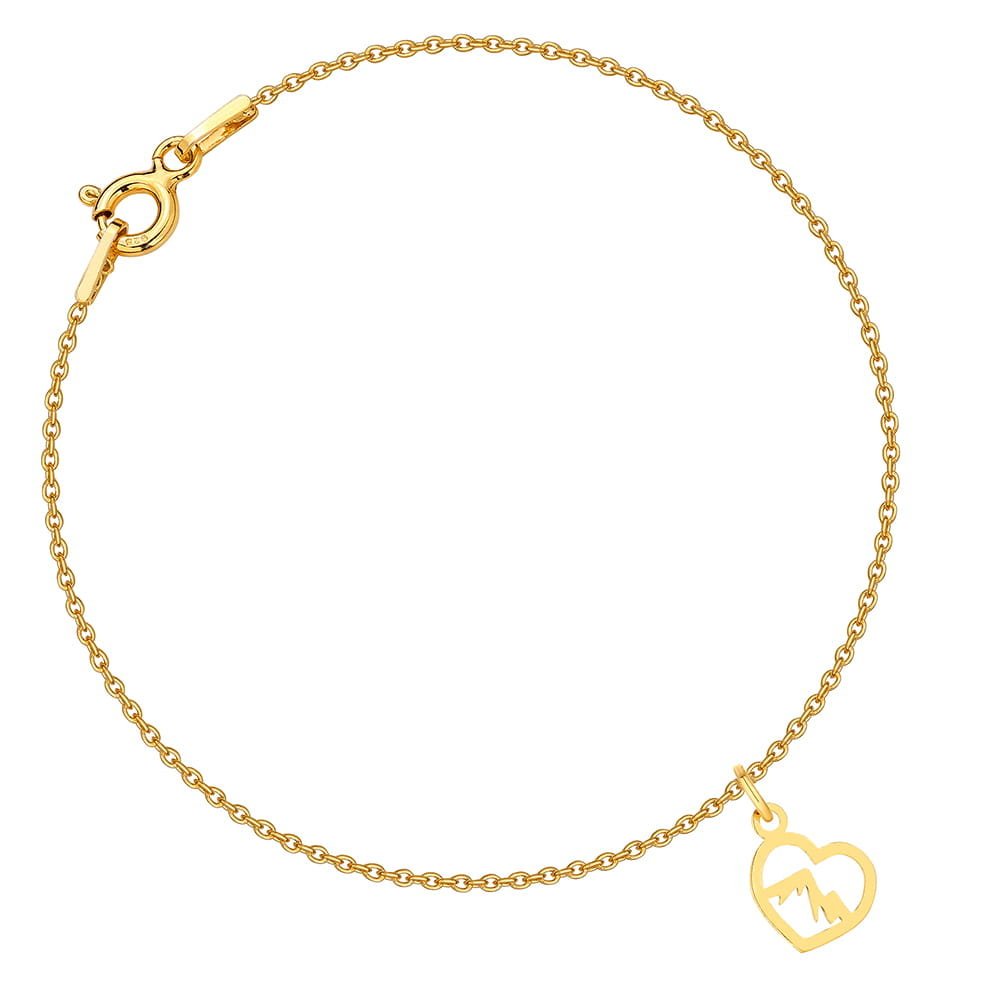 MYNESS Bransoletka pozłacana z górami