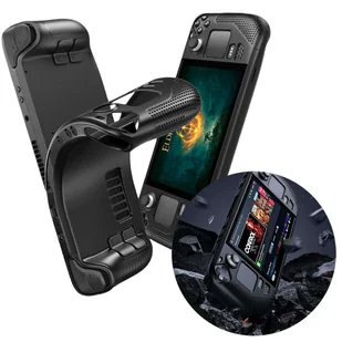 Pancerne etui ochronne silikonowe PGTECH TPU Case do konsoli do Steam Deck Czarne + Szkło - Akcesoria do Nintendo - miniaturka - grafika 21