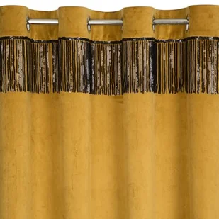 Euro Firany Zasłona Velvet Jasper 140 x 250 Przelotka Miodowy 1221906 - Zasłony - miniaturka - grafika 1