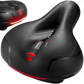 Siodełka rowerowe i akcesoria - SIODEŁKO ROWEROWE siodło sportowe MIĘKKIE antywstrząsowe EXTRA WENTYLACJA BS-01 - miniaturka - grafika 1