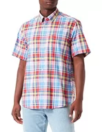 Koszule męskie - bugatti Męska koszula 9450-38412 z kołnierzykiem button-down, czerwona-950, regularna, Czerwony-950, S - miniaturka - grafika 1